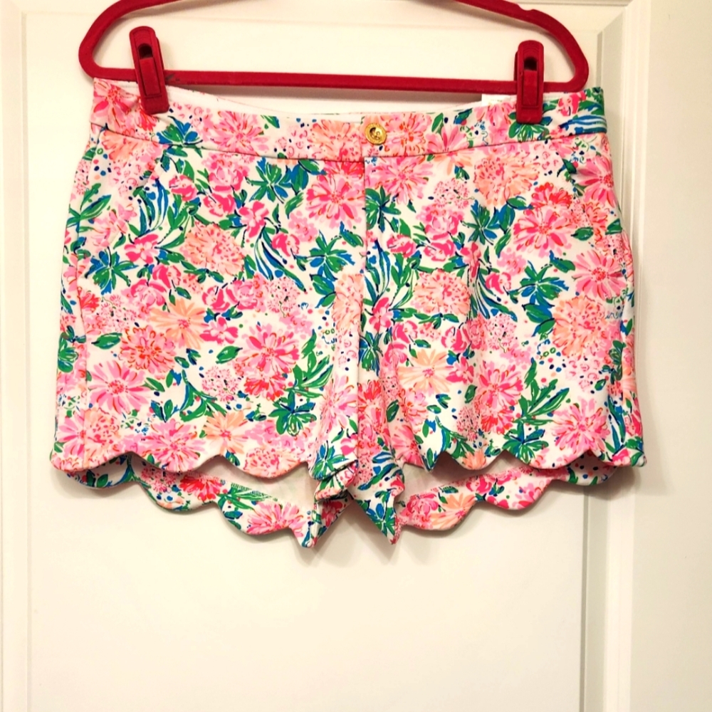 Lilly Pulitzer Buttercup Knit Shorts Resort White Thats What I Herd 12